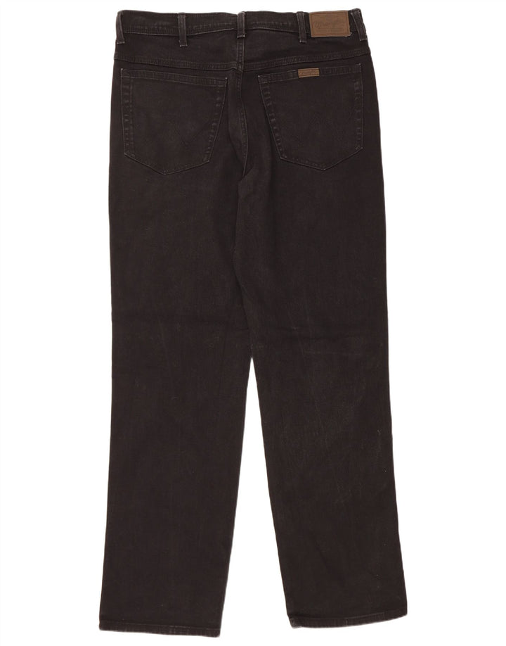 Мужские прямые джинсы Wrangler стандартного кроя W38 L34, черный хлопок