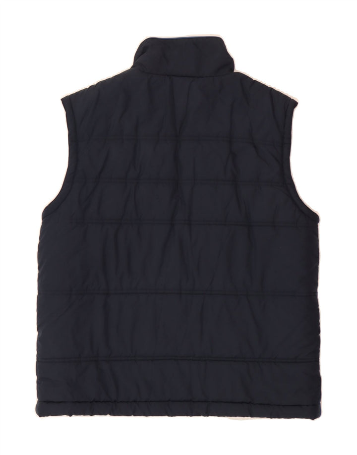 REEBOK Mens Padded Gilet UK 36 Small Navy Blue Polyester Vintage Reebok and Second-Hand Reebok from Messina Hembry 
