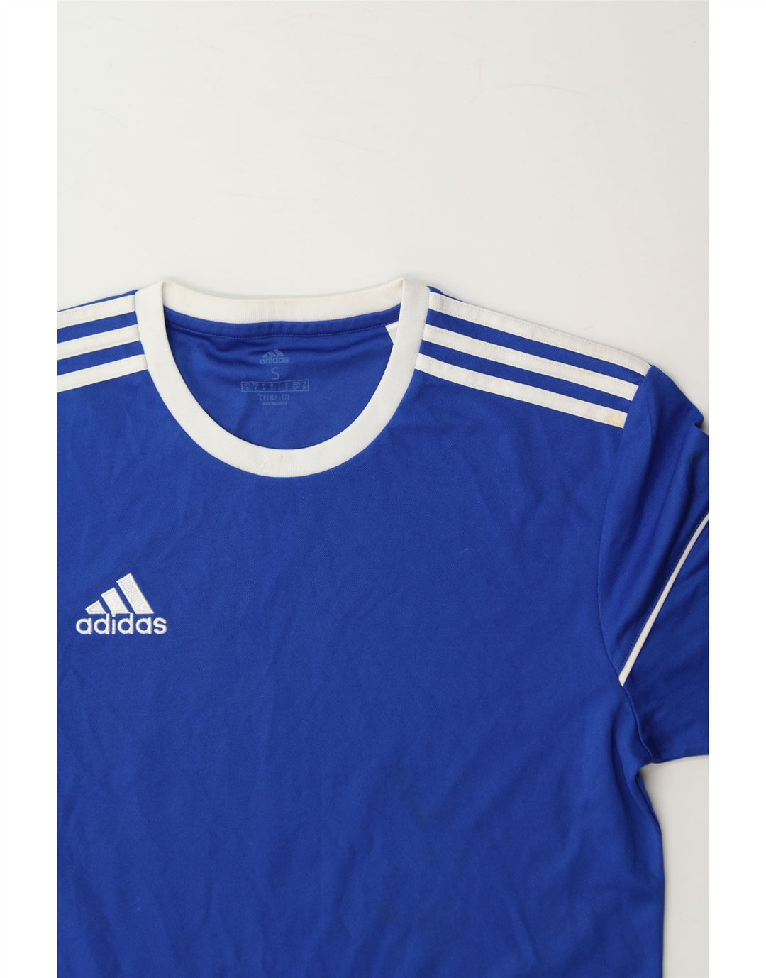 ADIDAS Mens Climalite T-Shirt Top Small Blue Polyester Vintage Adidas and Second-Hand Adidas from Messina Hembry 