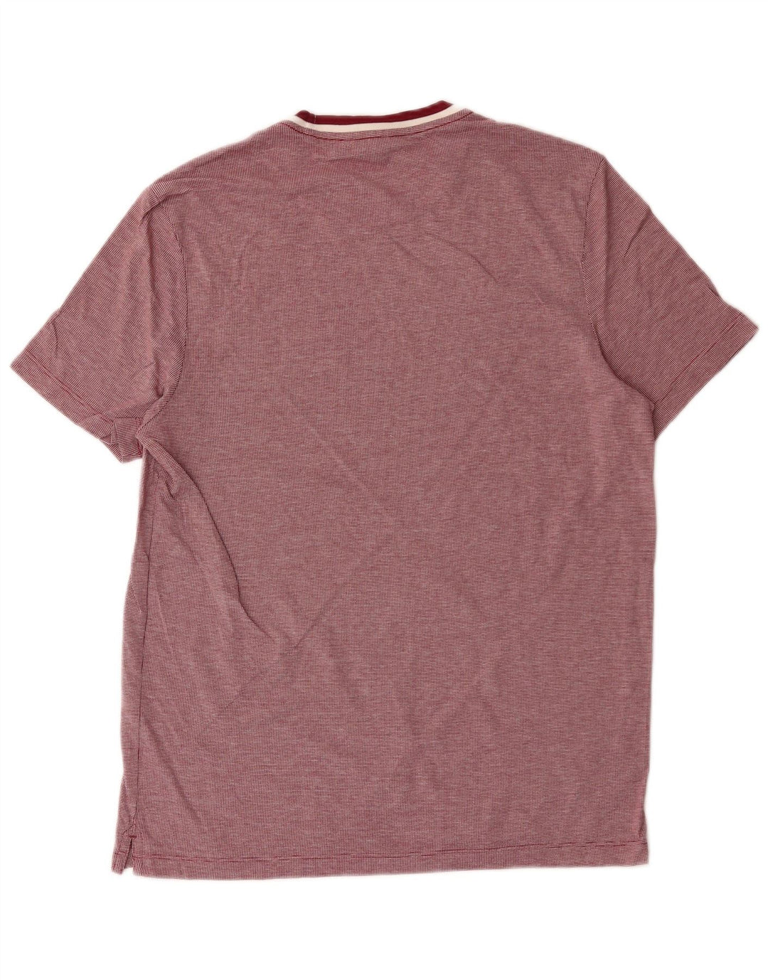 MICHAEL KORS Mens T-Shirt Top Medium Maroon Check