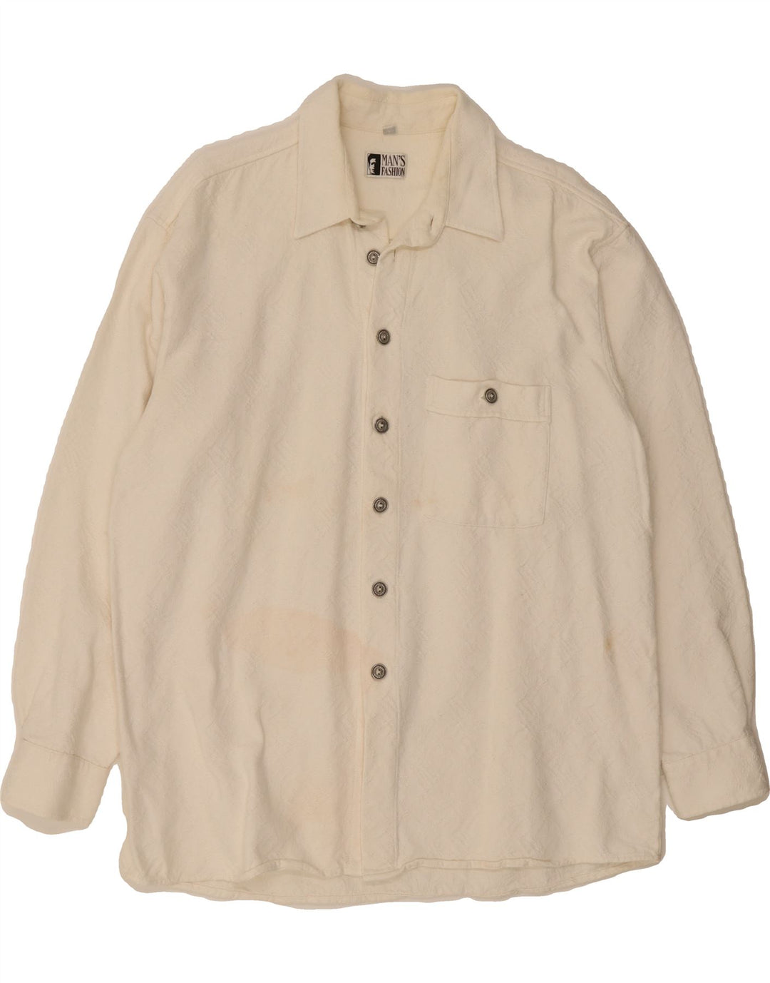 VINTAGE Mens Shirt Size 41/42 Large White Vintage Vintage and Second-Hand Vintage from Messina Hembry 