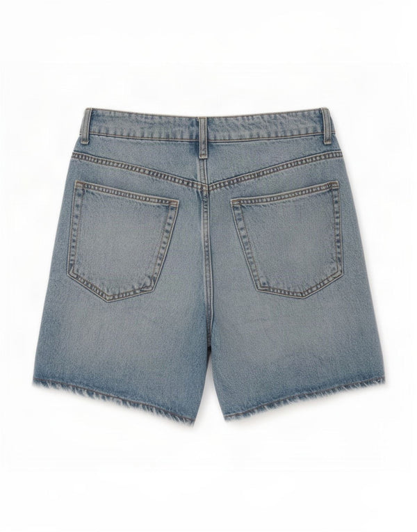 Женские джинсовые шорты с высокой талией Zara EU 44 XL W34 Синие