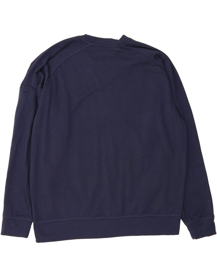 RUSSELL ATHLETIC Mens Dri-Power Sweatshirt Jumper XL Navy Blue Polyester Vintage Russell Athletic and Second-Hand Russell Athletic from Messina Hembry 