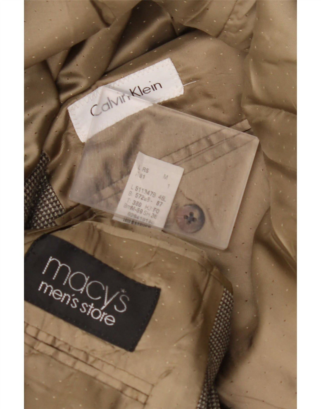 Мужской пиджак с 3 пуговицами CALVIN KLEIN, размер 46 XL, серый шелк в клетку
