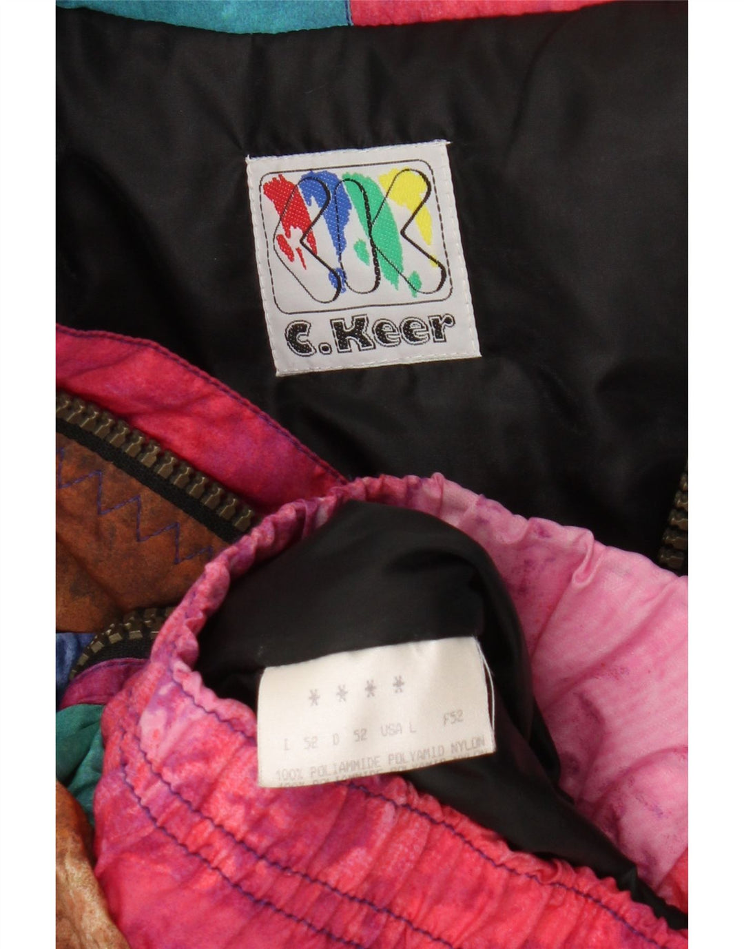 Мужской жилет C.Keer IT 52 XL, разноцветный полиамид с цветными блоками