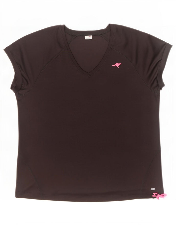 Женская футболка Kangaroos Top UK 22/24 2XL, черный полиэстер