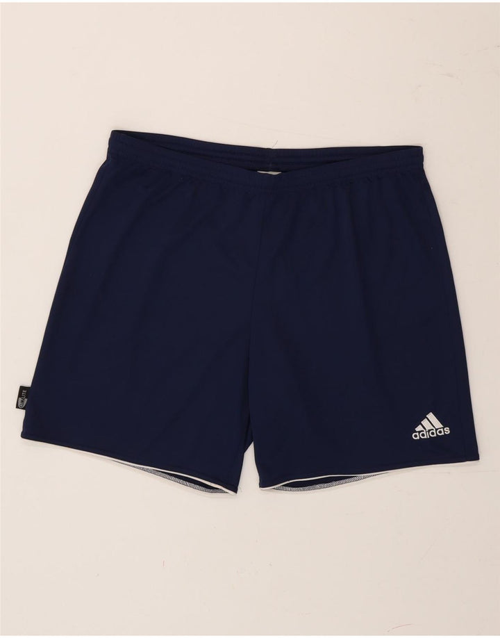 Мужские спортивные шорты Adidas Climalite, большие темно-синие, полиэстер
