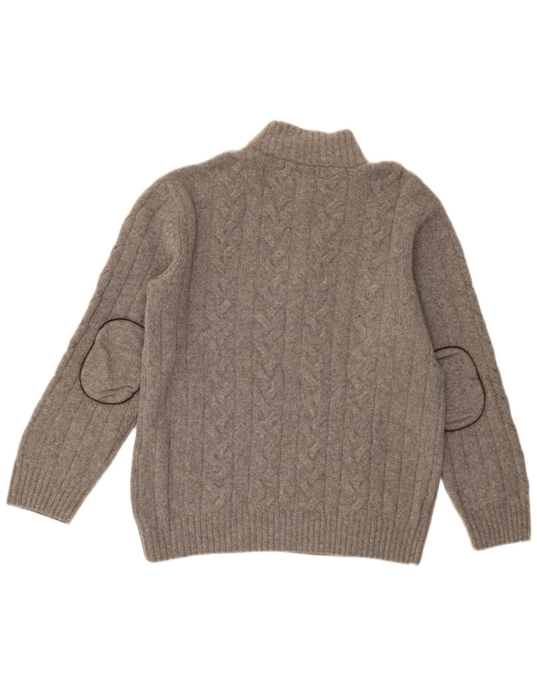 Мужской свитер Gant на молнии с воротником 2XL, серый из мериносовой шерсти