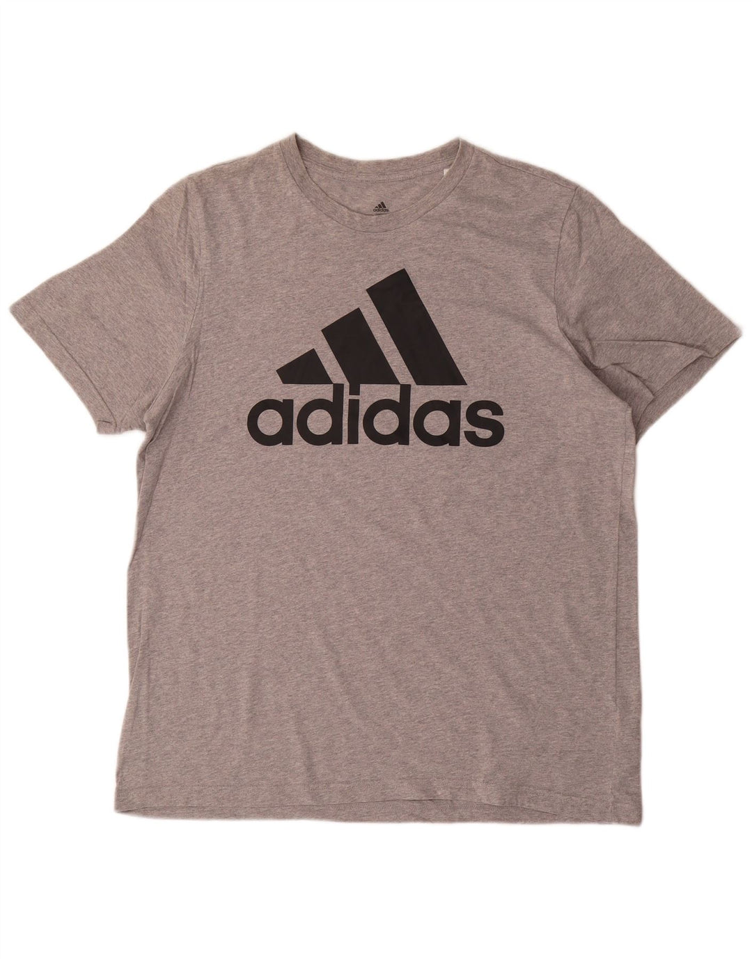 Мужская футболка с рисунком ADIDAS, большой серый хлопок