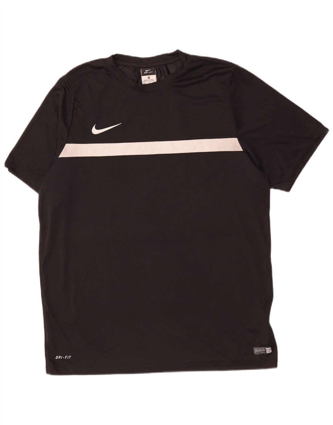 Мужская футболка Nike Dri Fit Top XL, черная, полиэстер с цветными блоками