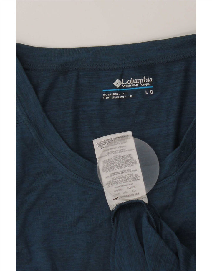 Мужская футболка Columbia Top, большой синий полиэстер