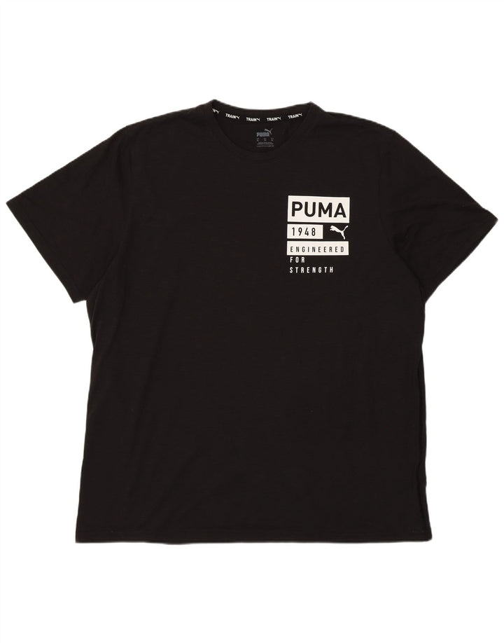 Мужская футболка с рисунком Puma Top XL, черный полиэстер