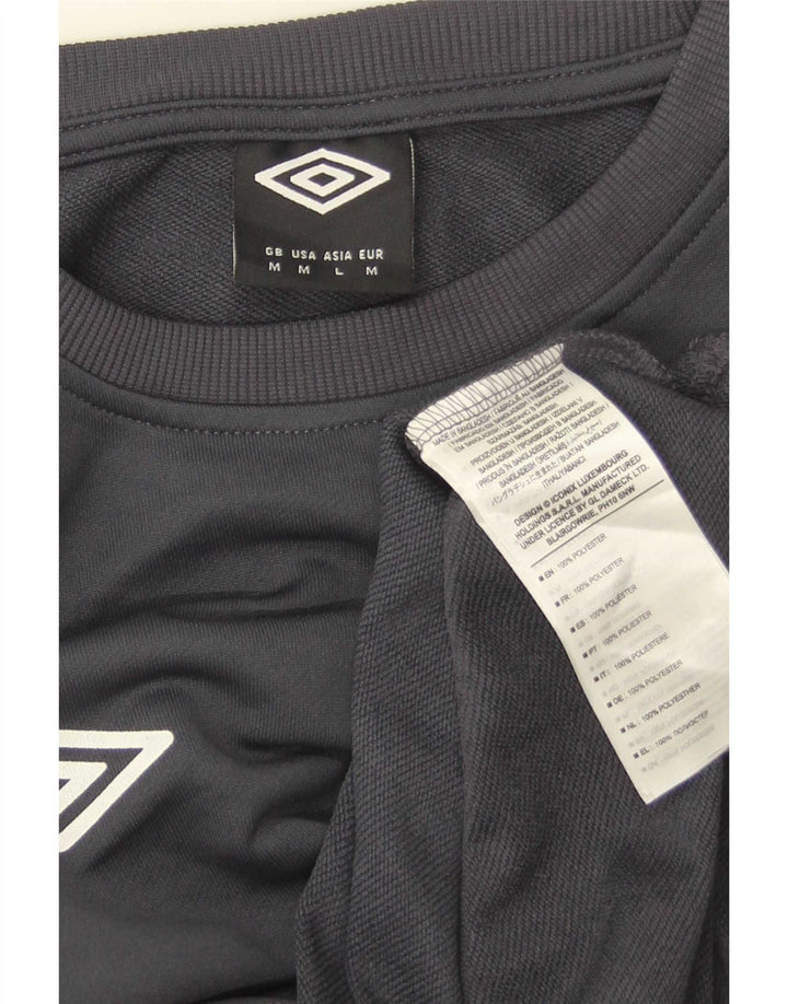 Мужской свитер Umbro, джемпер среднего серого цвета, полиэстер с цветными блоками