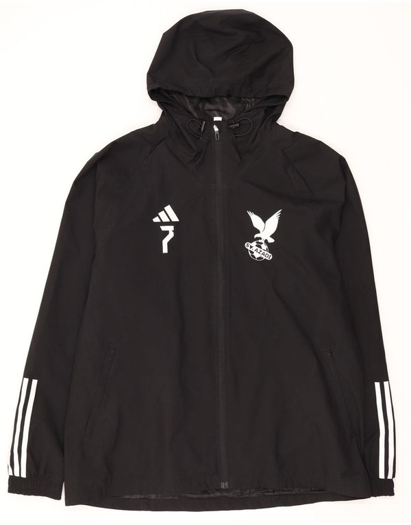 Мужская непромокаемая куртка Adidas с графическим капюшоном UK 42 XL, черный полиэстер
