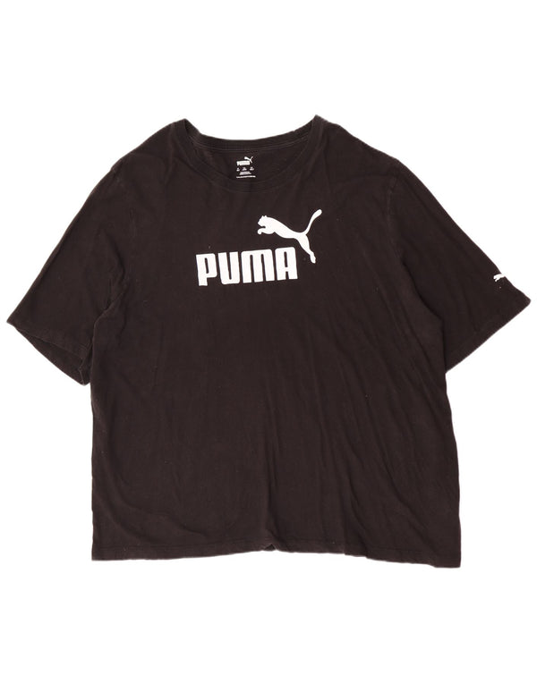 Мужская футболка с рисунком Puma 4XL, черный хлопок