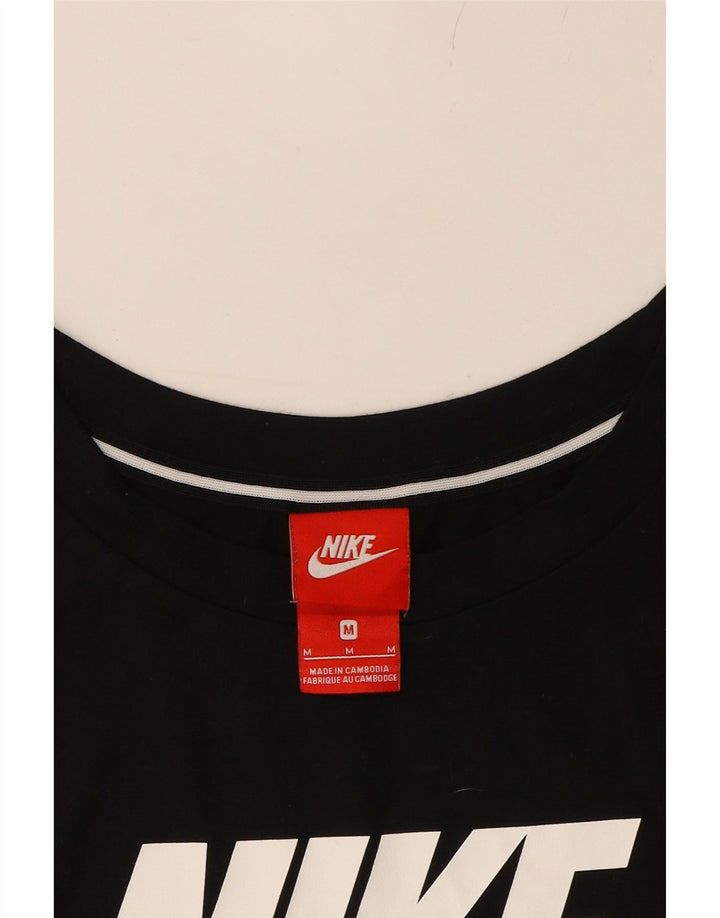 NIKE Womens Graphic T-Shirt Top UK 14 Medium Black Polyester Vintage Nike and Second-Hand Nike from Messina Hembry 