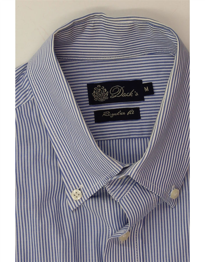 DACK'S Mens Regular Fit Shirt Medium Blue Pinstripe Vintage Dack's and Second-Hand Dack's from Messina Hembry 