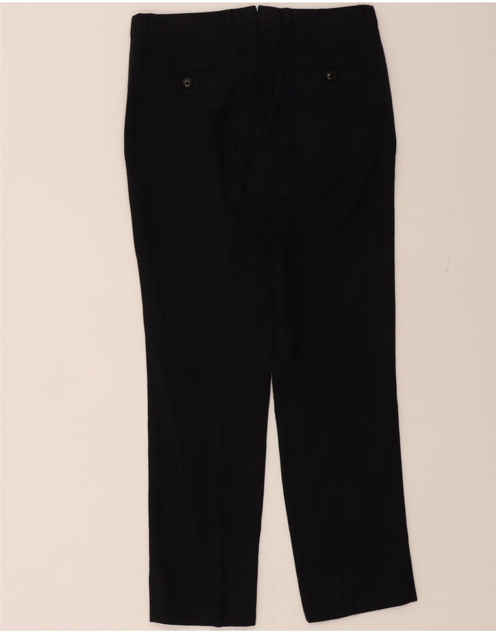 MASSIMO DUTTI Mens Straight Suit Trousers EU 40 Medium W31 L29 Navy Blue Vintage Massimo Dutti and Second-Hand Massimo Dutti from Messina Hembry 