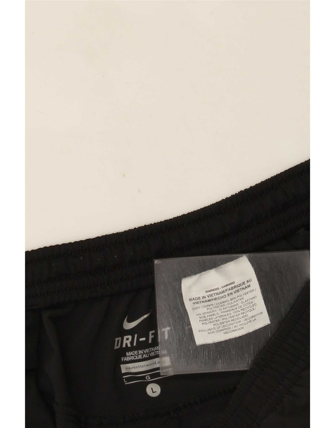 Женские спортивные брюки Nike Dri Fit UK 16, большие черные полиэстеровые брюки