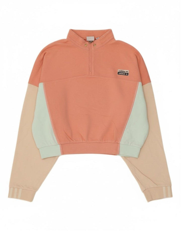 Женский укороченный свитшот Adidas Oversized UK 14, средний розовый