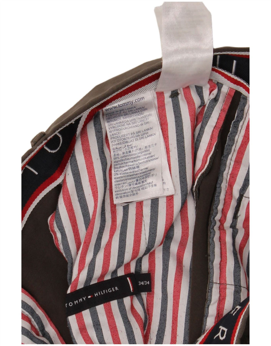 TOMMY HILFIGER Мужские узкие брюки-чиносы W34 L34 Серые хлопковые