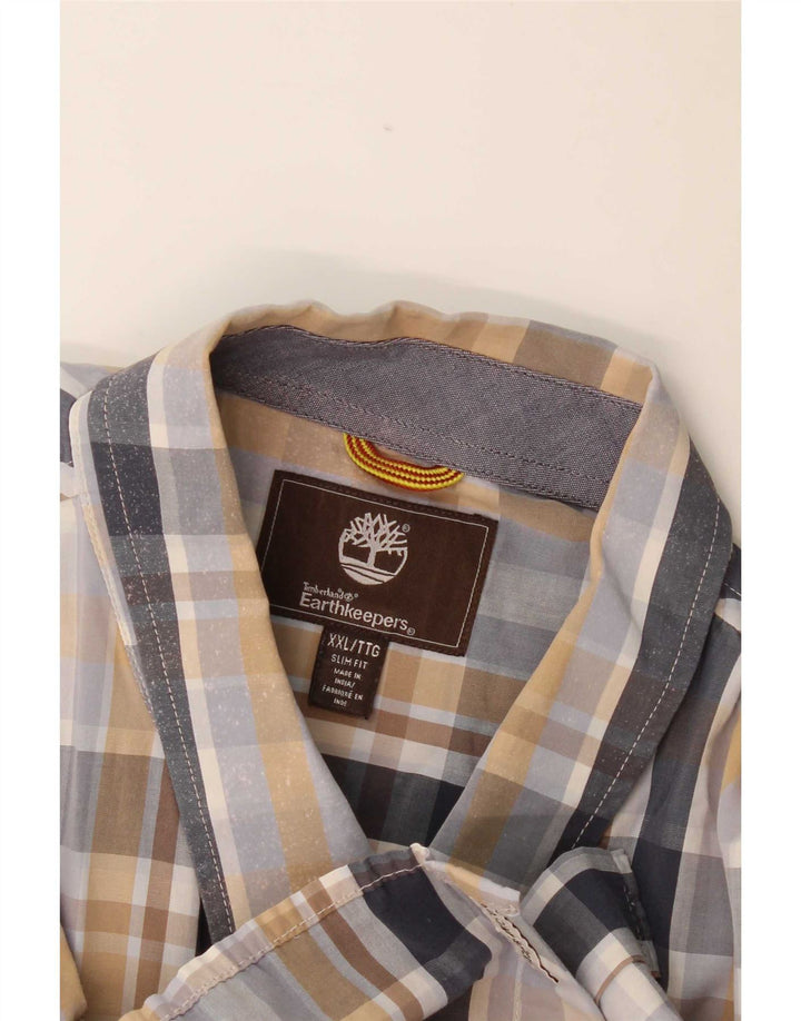 Мужская рубашка Earthkeepers с коротким рукавом Timberland 2XL в разноцветную клетку