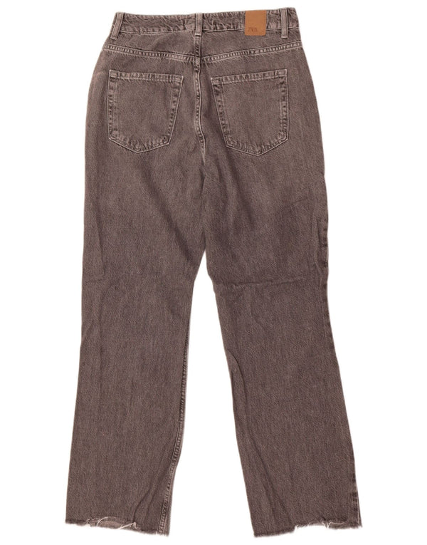 Женские прямые джинсы Zara EU 38, маленькие W28 L27, серый хлопок