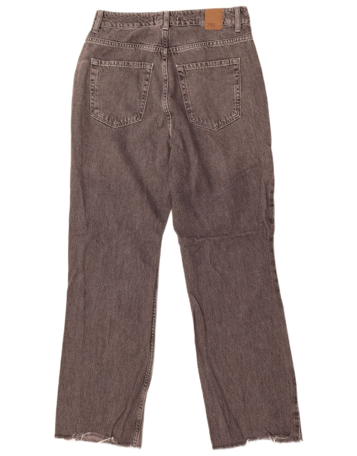 Женские прямые джинсы Zara EU 38, маленькие W28 L27, серый хлопок