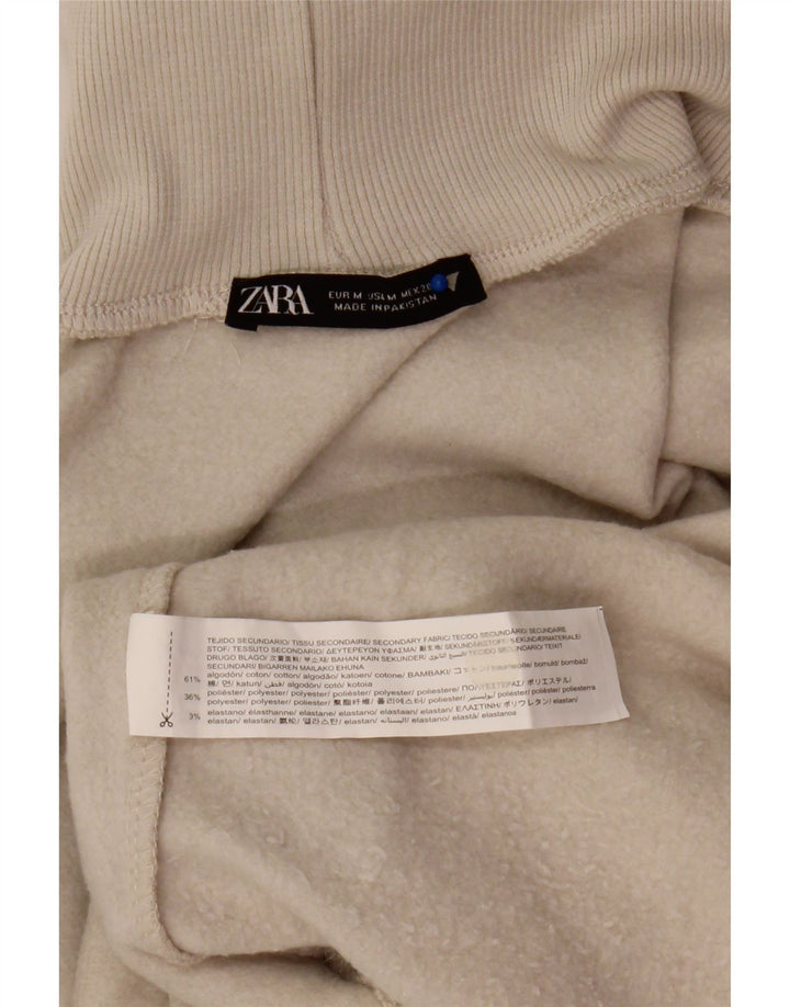 Женский свитер с высоким воротником Zara UK 14, средний бежевый, хлопок