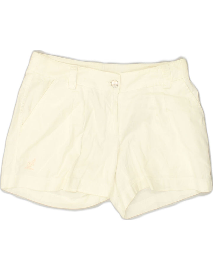 AUSTRALIAN L'ALPINA Womens Casual Shorts IT 42 Medium W28 White Cotton | Vintage AUSTRALIAN L'ALPINA | Thrift | Second-Hand AUSTRALIAN L'ALPINA | Used Clothing | Messina Hembry 