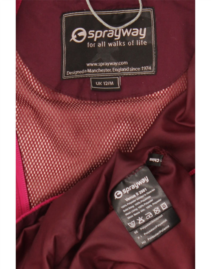 Женская дождевик с капюшоном Sprayway UK 12, полиэстер среднего розового цвета