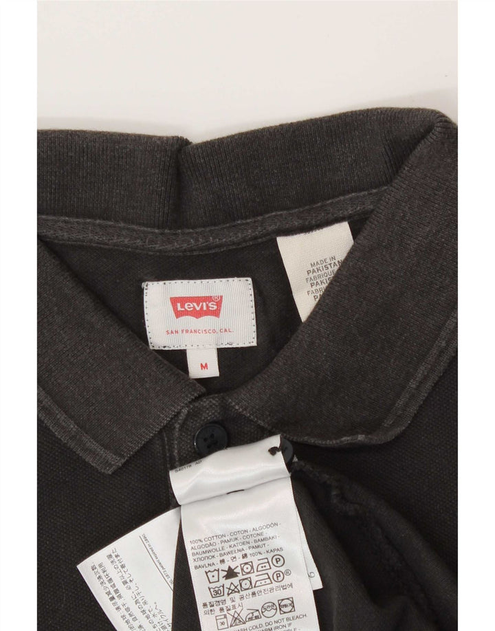 Мужская рубашка-поло Levi's из хлопка среднего серого цвета