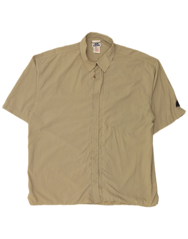 Мужская рубашка ADIDAS с коротким рукавом XL, зеленая нейлоновая