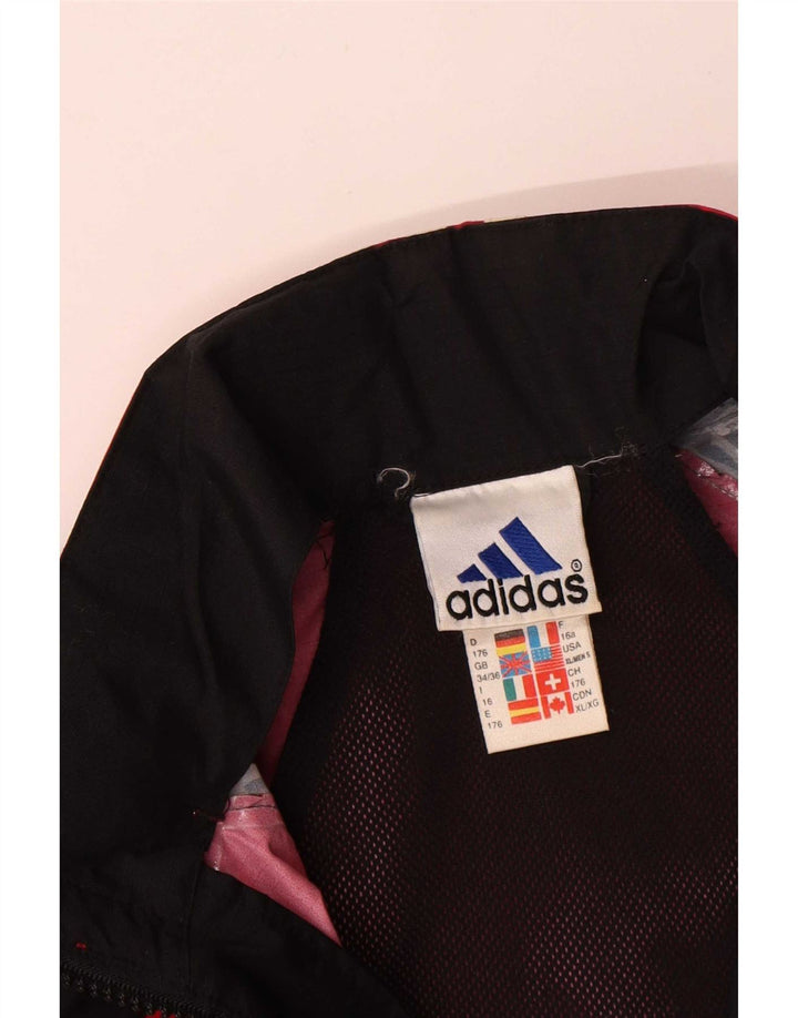 Куртка-дождевик Adidas для мальчиков 15-16 лет, черная, полиамид с цветными блоками