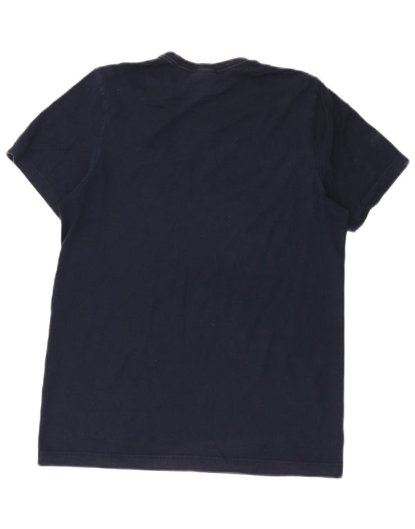 Adidas Mens Graphic T-Shirt Top Small Navy Blue Cotton