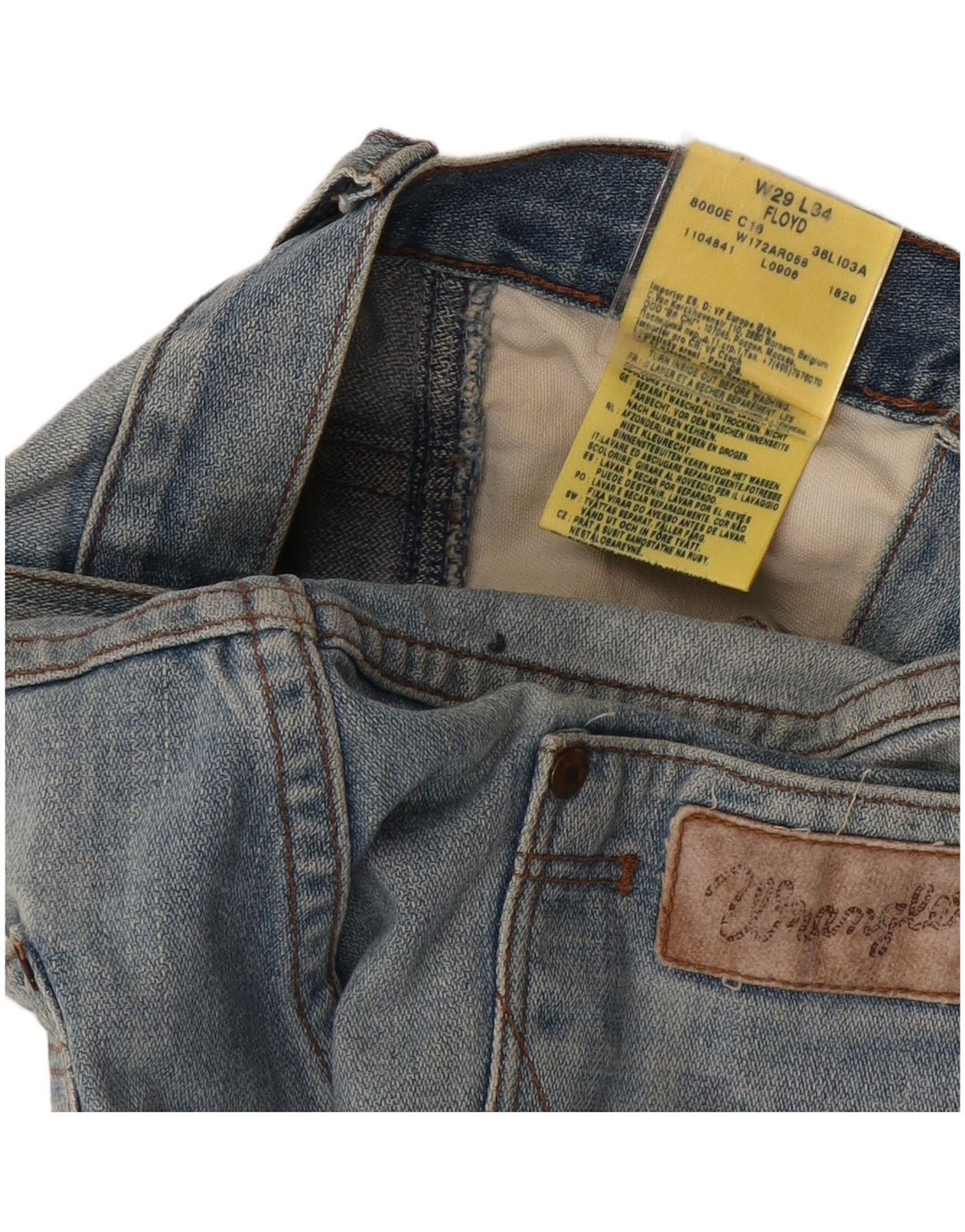 Мужские джинсовые шорты Wrangler Floyd W29, хлопковые, среднего синего цвета