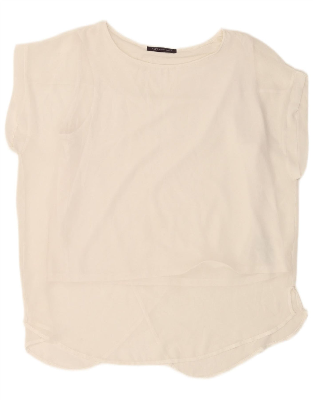 Женская блузка Marks & Spencer, топ UK 18 XL, белый полиэстер