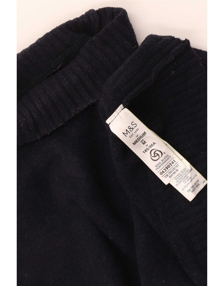 Женский джемпер с высоким воротником Marks & Spencer UK 14, средний темно-синий