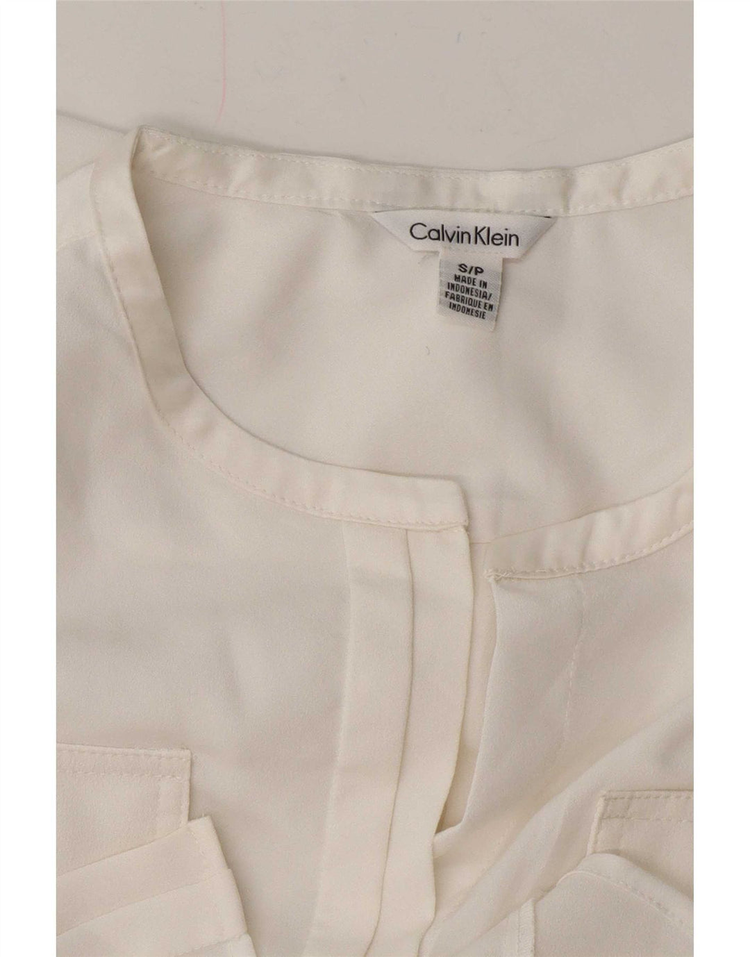 Женская рубашка в стиле милитари Calvin Klein UK 10, маленькая белая