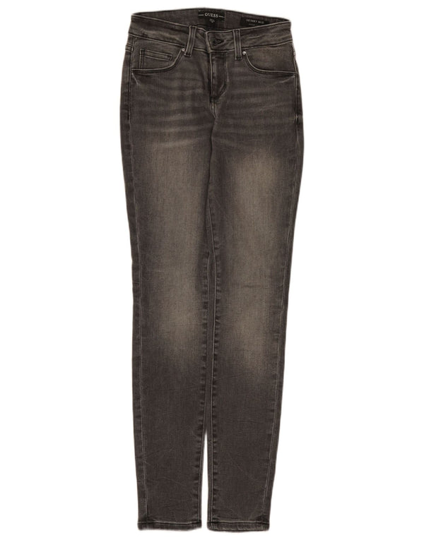 Женские джинсы скинни Guess со средней посадкой W25 L30 серые