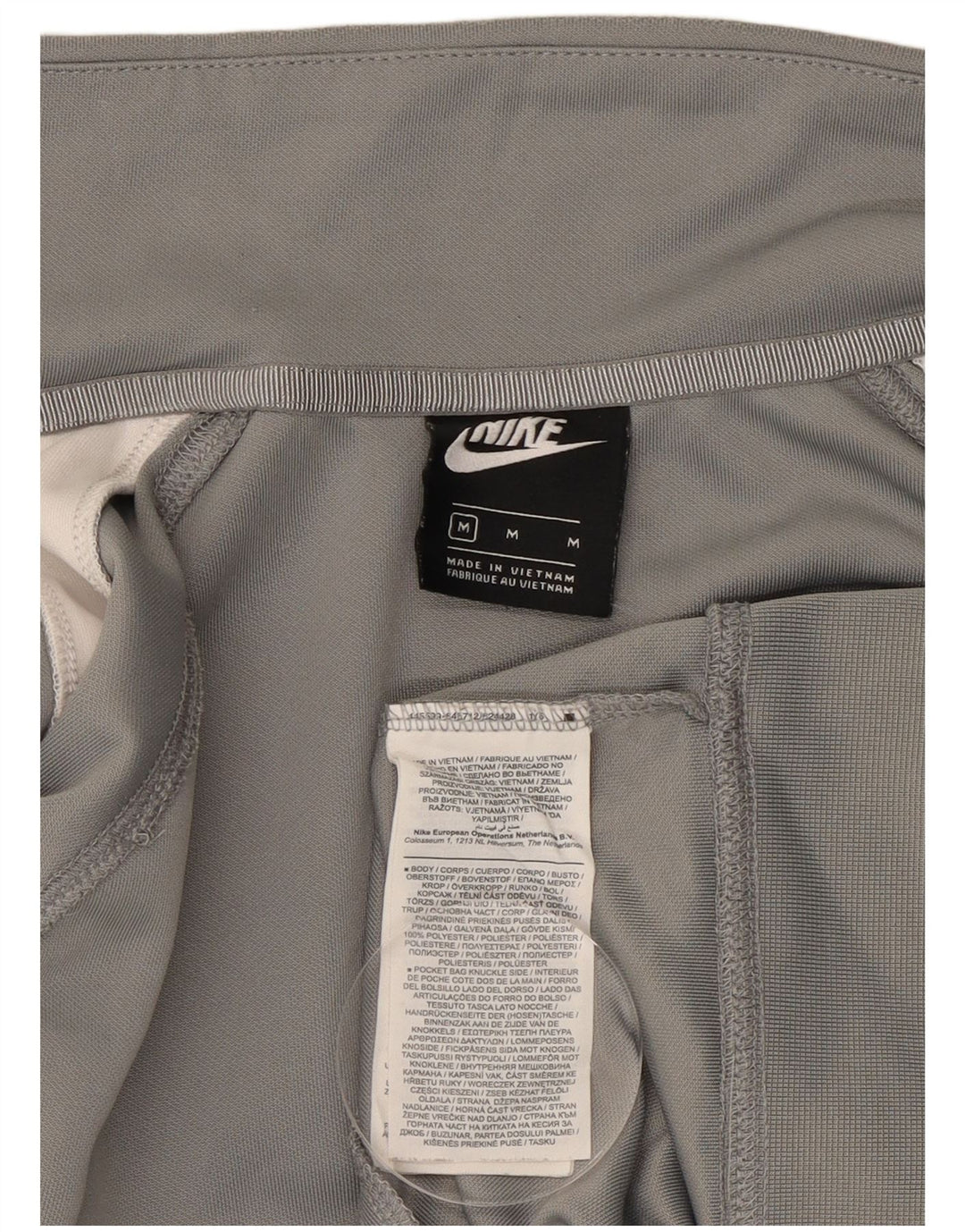 Мужская спортивная куртка Nike Swoosh с графическим рисунком, средний серый цвет с цветными блоками