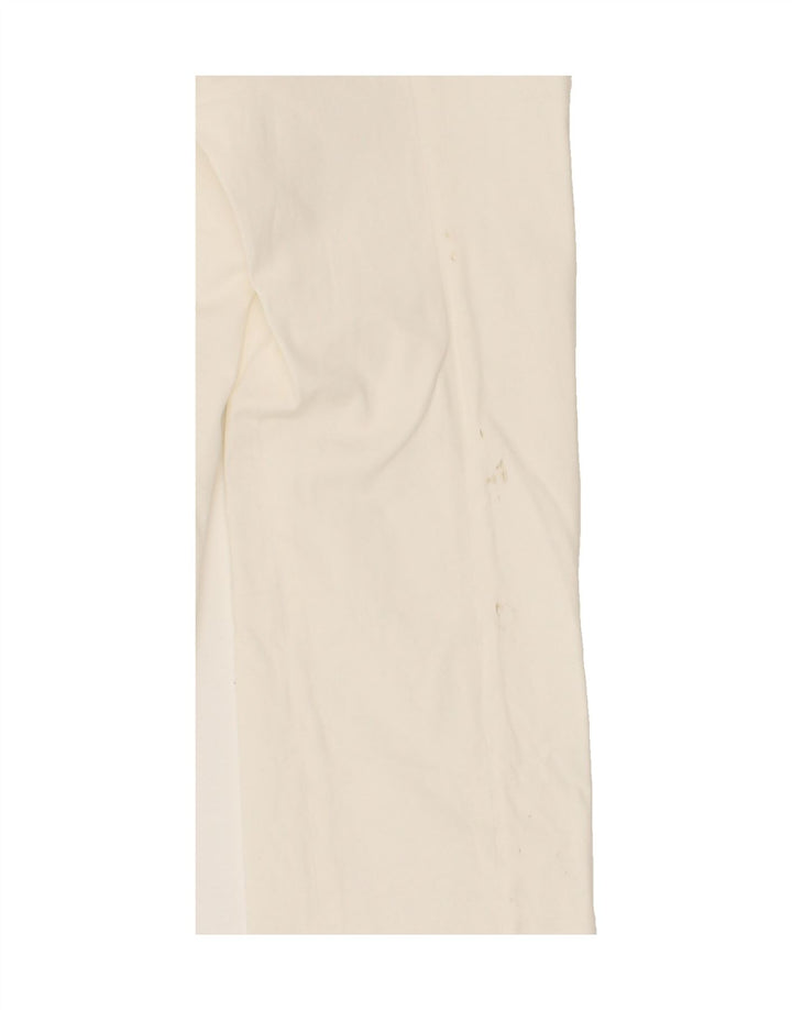 PATRIZIA PEPE Womens Bootcut Casual Trousers IT 44 Medium W28 L29   White Vintage Patrizia Pepe and Second-Hand Patrizia Pepe from Messina Hembry 