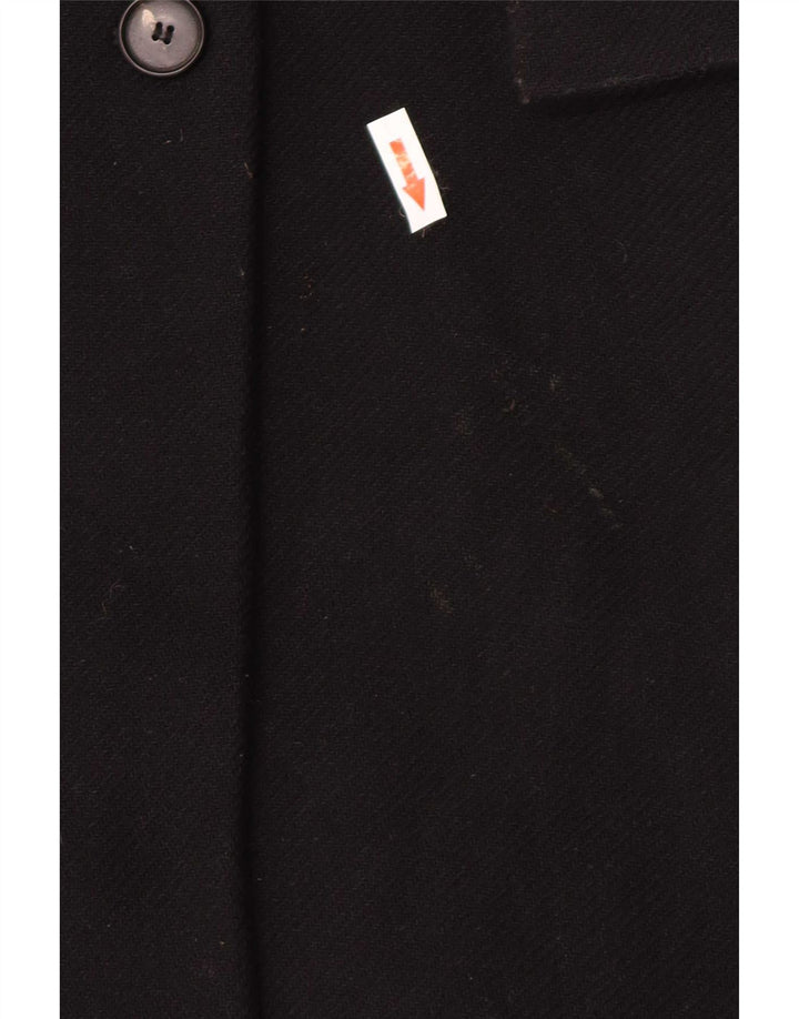Женское двубортное пальто Zara UK 14, средний черный, шерсть