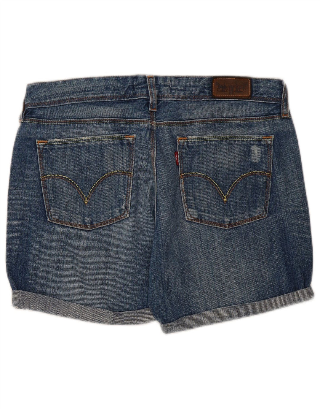 LEVI'S Womens 572 Denim Shorts W31 Medium Blue Cotton