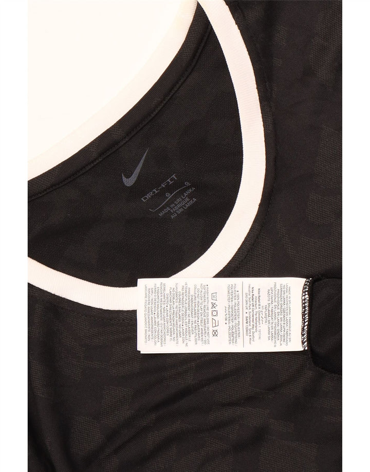 Мужская футболка Nike Dri Fit, большой черный камуфляжный полиэстер