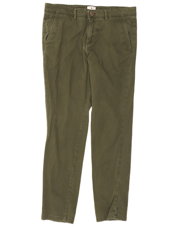 Мужские узкие брюки-чиносы Jack & Jones W32 L30, зеленый хлопок