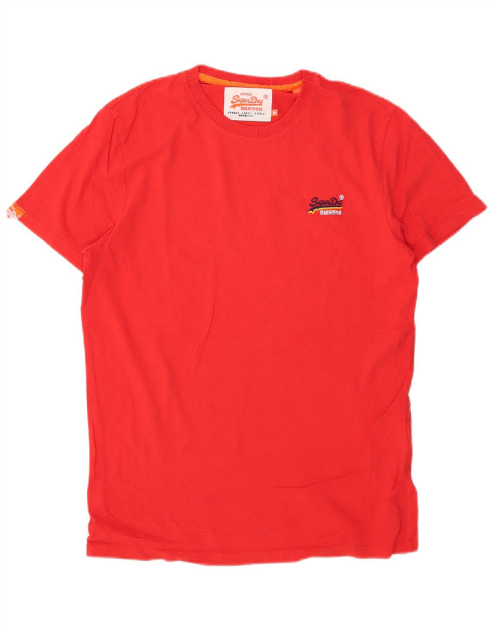 Мужская футболка Superdry Top среднего красного цвета из хлопка