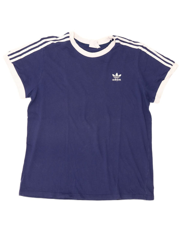 Женская футболка Adidas Top UK 18 XL, синяя, хлопок