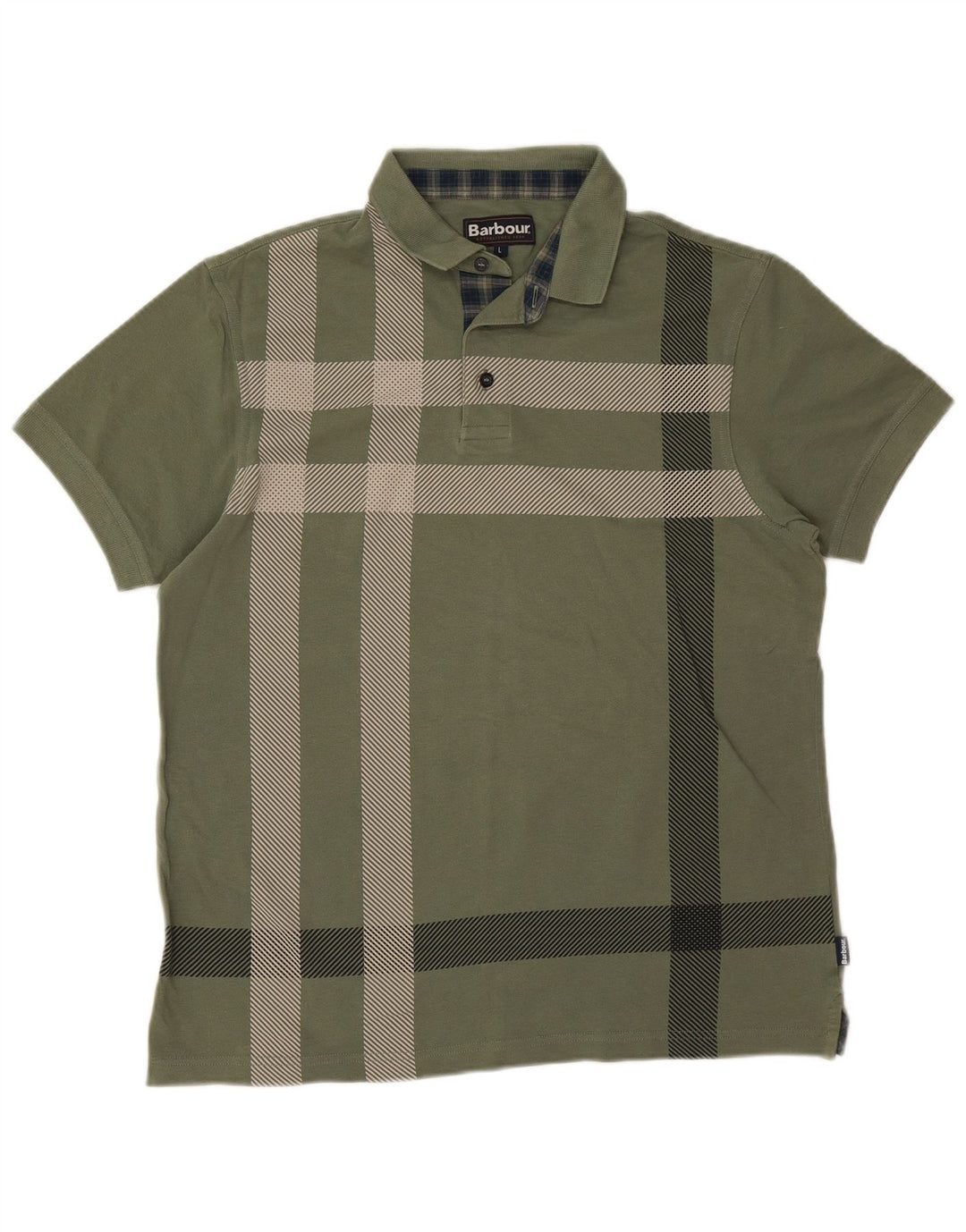 Мужская рубашка-поло Barbour, большая зеленая клетка