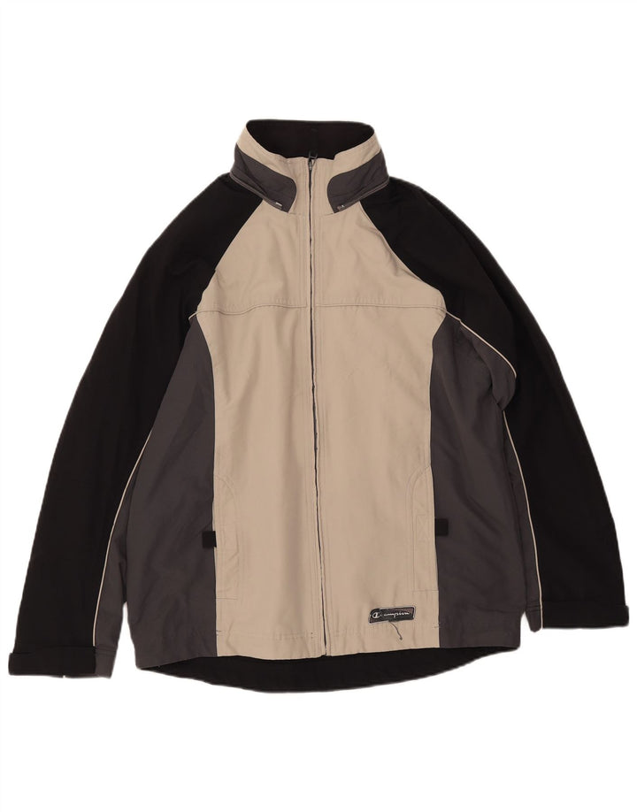 Мужская ветровка CHAMPION UK 38, средний черный полиэстер с цветными блоками